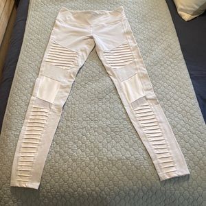 Alo white moto leggings | sz. XS